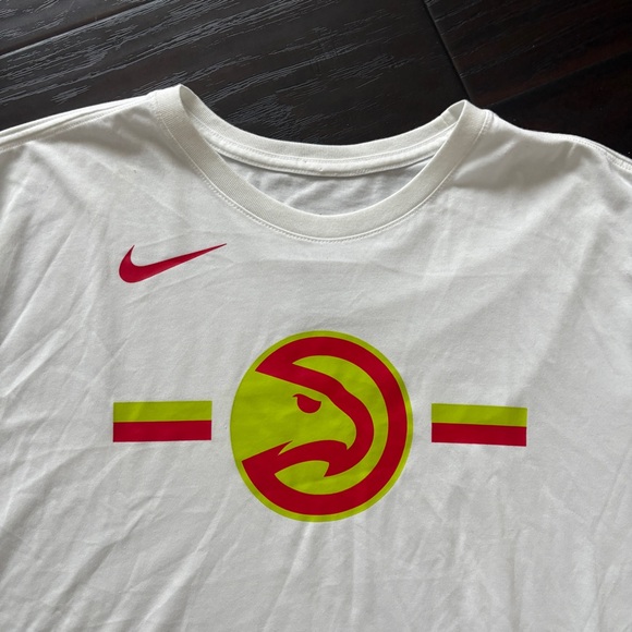 Nike Atlanta Hawks Long Sleeve Dri-Fit White Athletic Tee XXL - Picture 2 of 12